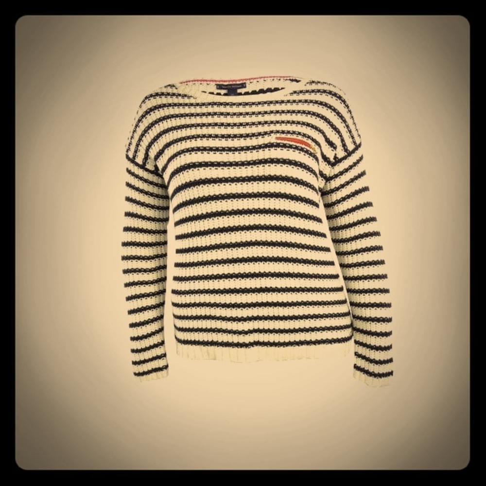 Tommy Hilfiger Striped Chunky Knit Pullover Sweater Size XL